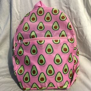 Beautiful Kids Pink Backpack with Avocado Print